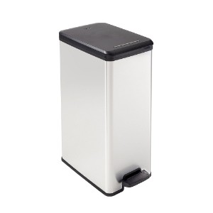 Rectangular trash can, with pedal, 40L, "Slim" - Curver