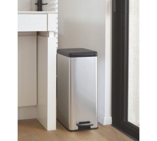 Rectangular trash can, with pedal, 40L, "Slim" - Curver
