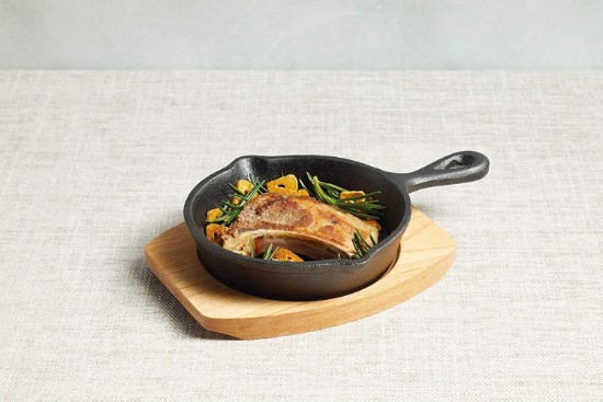 Mini-frying pan, cast iron, 14.5 cm, with wooden support, "Artesa"  - Kitchen Craft