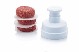 Set med press för hamburgare och 100 vaxade skivor, 9 cm - från Kitchen Craft