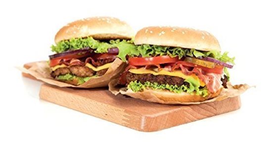 Set met pers voor hamburgers en 100 gewaxte schijven, 9 cm - by Kitchen Craft