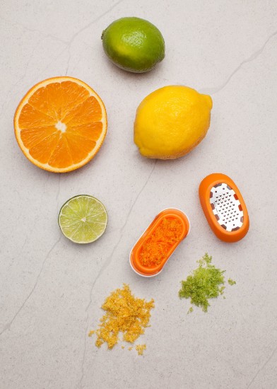 "Flexi Zesti" citrus rivejern, rustfrit stål, orange farve - Microplane