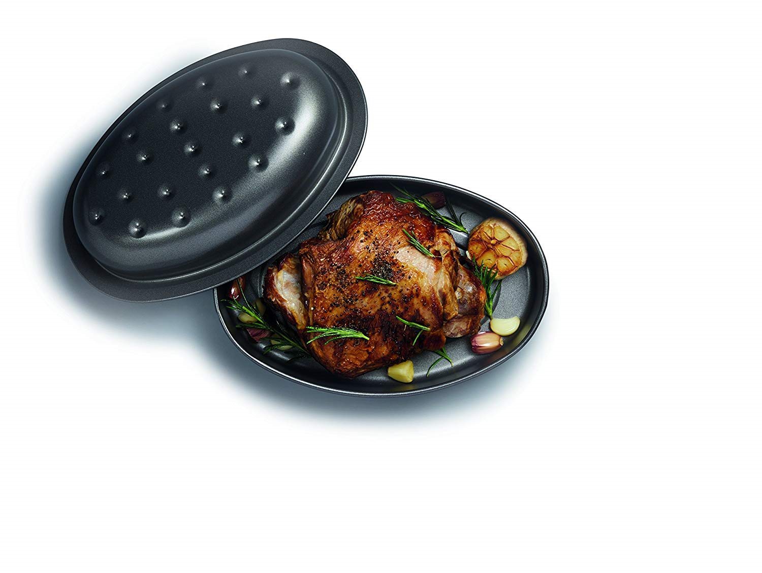 Ovales Tablett für Steak, 27 x 18 cm, Karbonstahl - von Kitchen Craft ...