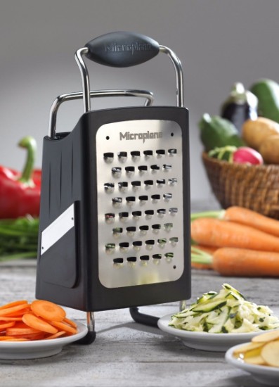 4-sided grater, stainless steel, 25.5 cm - Microplane brand