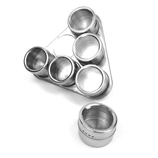 Set of 7 stainless steel containers for spice 