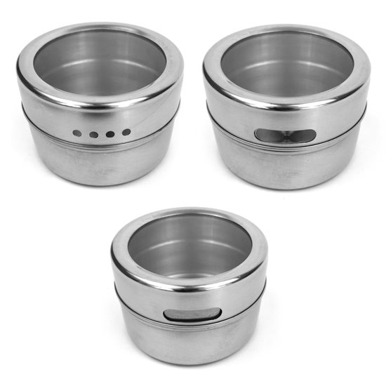 Set of 7 stainless steel containers for spice 