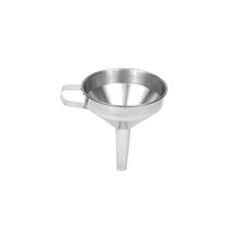 Funnel with handle, 10 cm, made from stainless steel