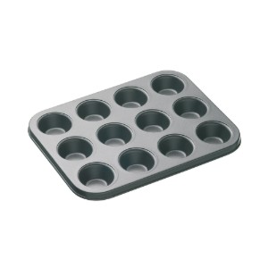 Tava 12 mini briose, 26 x 20 cm, otel carbon - Kitchen Craft