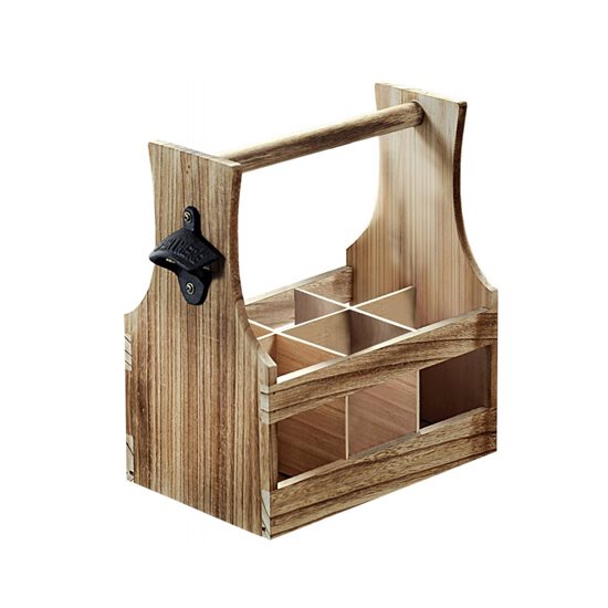 Beer bottle carrying box, paulownia wood - Kesper