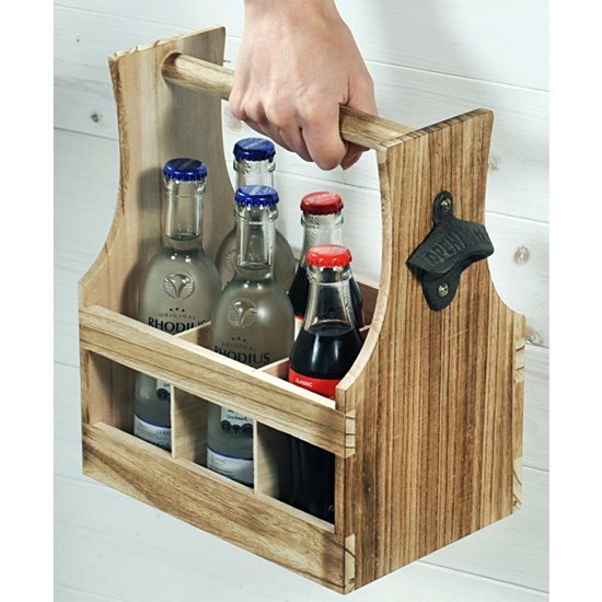 Kutija za nošenje pivske boce, drvo paulovnije - Kesper