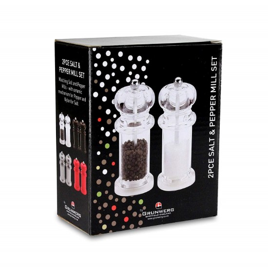 Sæt med 2 kværne til peber og salt - Grunwerg