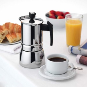 "Cafe Ole Classic" espresso maker laget av rustfritt stål, 360 ml - Grunwerg 