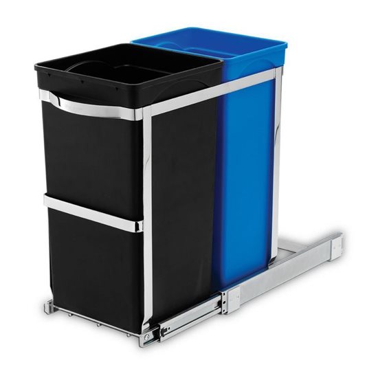 Pull-out two-compartment trash can, 35 L - simplehuman