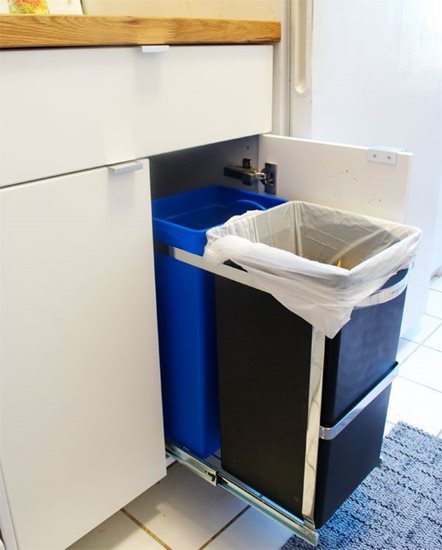 Pull-out two-compartment trash can, 35 L - simplehuman