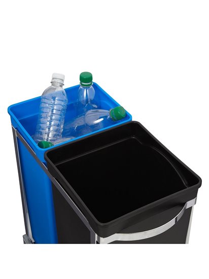 Pull-out two-compartment trash can, 35 L - simplehuman