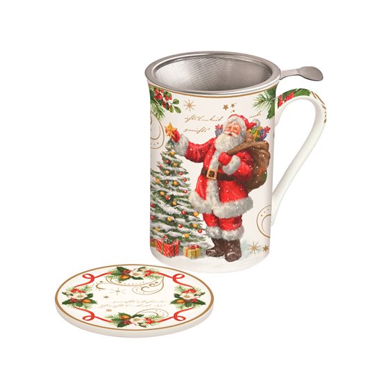 Becher mit Deckel und Teesieb, 300 ml, "Magic Christmas" - Nuova R2S