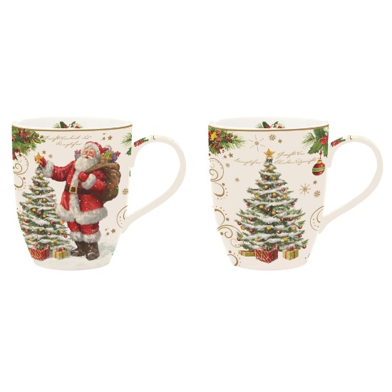 Zestaw 2 porcelanowych kubków, 350 ml, "Magic Christmas" - Nuova R2S