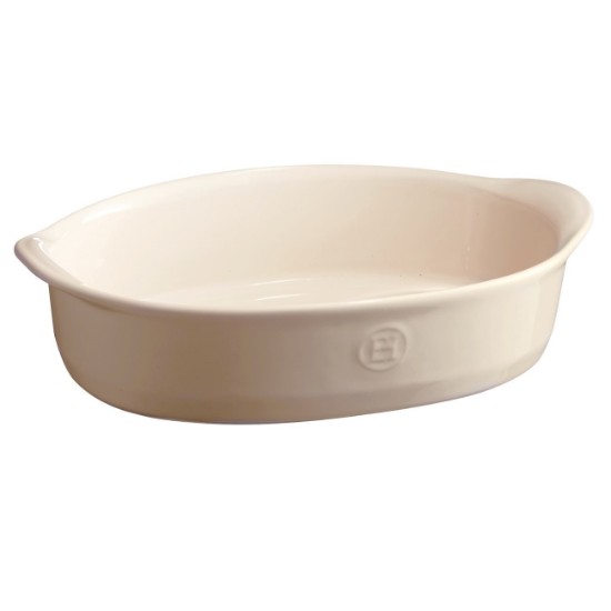 Oval ceramic baking dish, 41.5 x 26.5 cm/ 3.8 l, Clay - Emile Henry