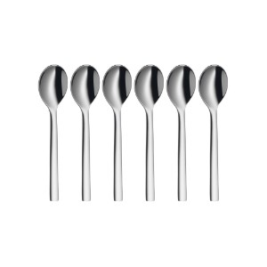 Set of 6 espresso spoons, stainless steel, 11 cm, "Nuova" - WMF
