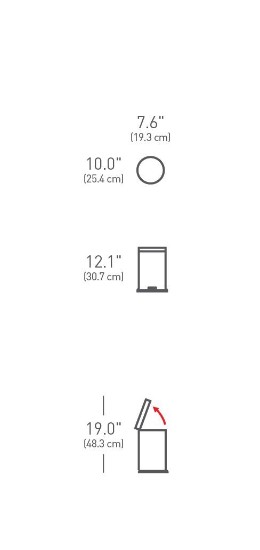 Pedalsoptunna, 4,5 L - simplehuman