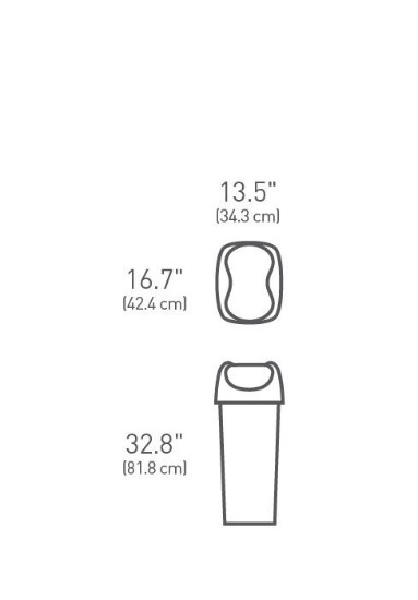 Mülleimer, 60 L, Kunststoff - simplehuman