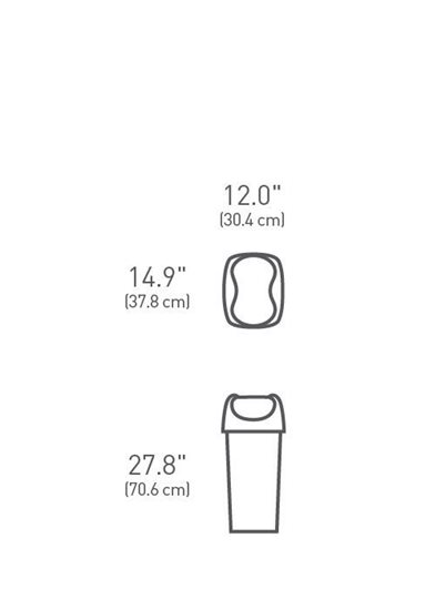 Çöp Kutusu, 40 L, Plastik - simplehuman