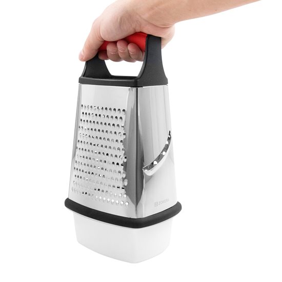 Grater tal-istainless steel, 23 cm, bit-trej tal-ġbir - Zokura