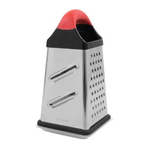 Grattugia in acciaio inox, 25,4 cm, con vassoio di raccolta - Zokura