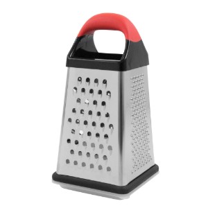 Grattugia in acciaio inox, 25,4 cm, con vassoio di raccolta - Zokura