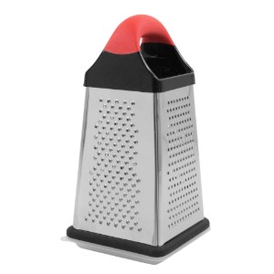 Grattugia in acciaio inox, 25,4 cm, con vassoio di raccolta - Zokura