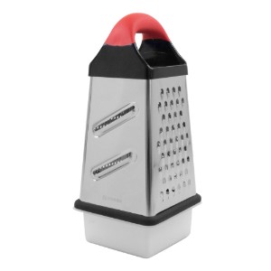 Grattugia in acciaio inox, 25,4 cm, con vassoio di raccolta - Zokura