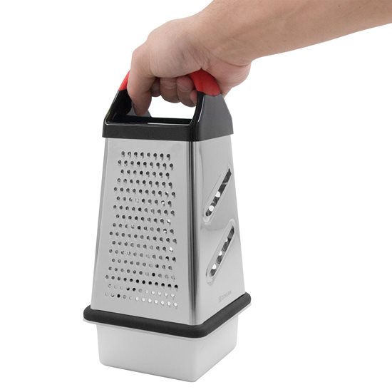 Stainless steel grater, 25.4 cm, with collecting tray - Zokura