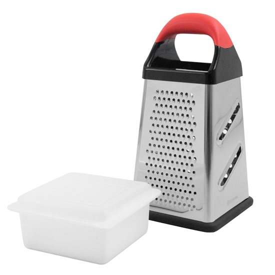 Stainless steel grater, 25.4 cm, with collecting tray - Zokura