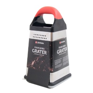 Grattugia in acciaio inox, 25,4 cm, con vassoio di raccolta - Zokura