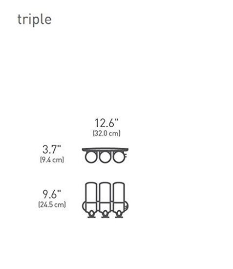 Set med 3 dispensrar för flytande tvål - märke "simplehuman".