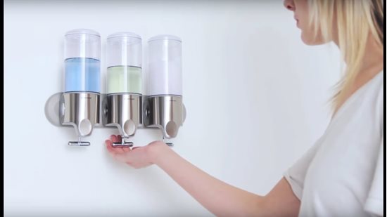Набор из 3 дозаторов для жидкого мыла - бренд "simplehuman"