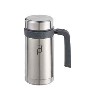 "DrinkPod" thermally insulating bottle made of stainless steel, 0,45 L, Silver colour - Grunwerg 