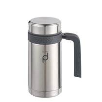 "DrinkPod" thermal insulating bottle made of stainless steel, 0,45 L, Silver colour - Grunwerg 