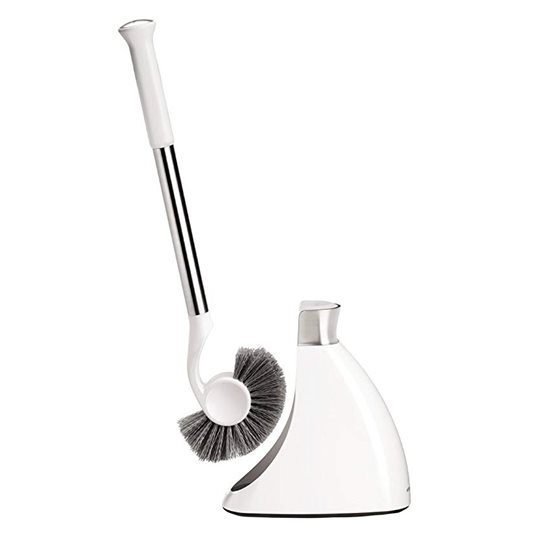 Escova sanitária com suporte, 47,2 cm, branca - simplehuman