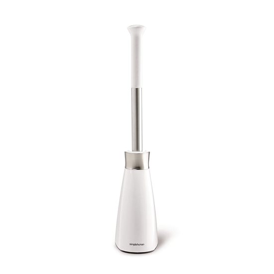 Toilet brush with holder, 47.2 cm, white - simplehuman
