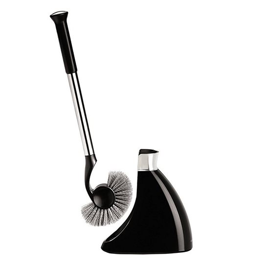 Escova sanitária com suporte, 47,2 cm, preta - simplehuman