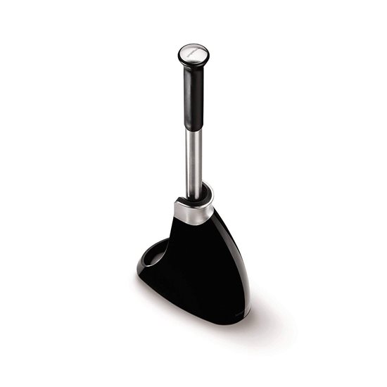 Toilet brush with holder, 47.2 cm, Black - simplehuman