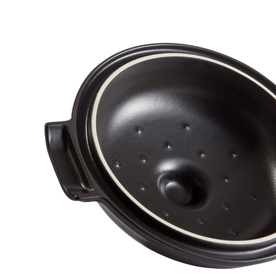Ceramic Cocotte cooking pot, 22.5cm/2L, "Delight", Slate - Emile Henry