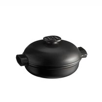 Ceramic Cocotte cooking pot, 26.5 cm/2.5 L, "Delight", Slate - Emile Henry