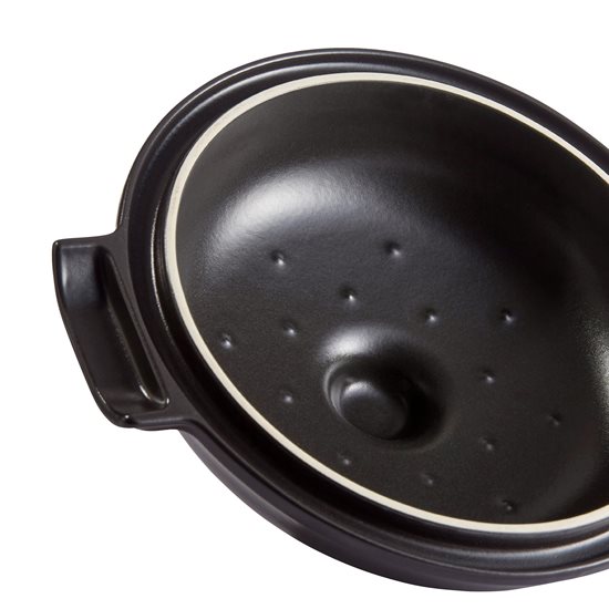 Cocotte cooking pot, ceramic, 26.5cm /4L, "Delight", Slate - Emile Henry