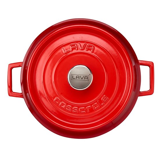 Saucepan, cast iron, 28 cm / 3.5 l, "Trendy", red - LAVA