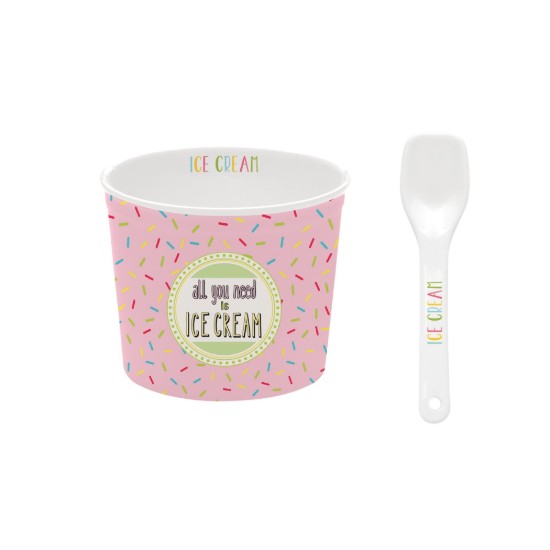 Posuda za sladoled "Ice Cream" za serviranje sladoleda, ružičasta - Nuova R2S