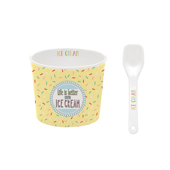 "Ice Cream" skål for iskremservering, Gul - Nuova R2S