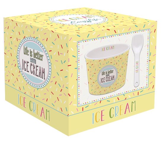 "Ice Cream" skål for iskremservering, Gul - Nuova R2S