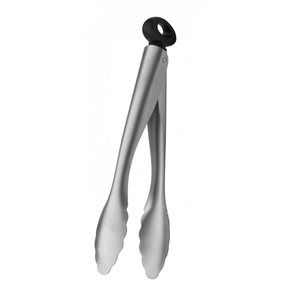 Stainless steel tongs for ice, 27 cm - Grunwerg